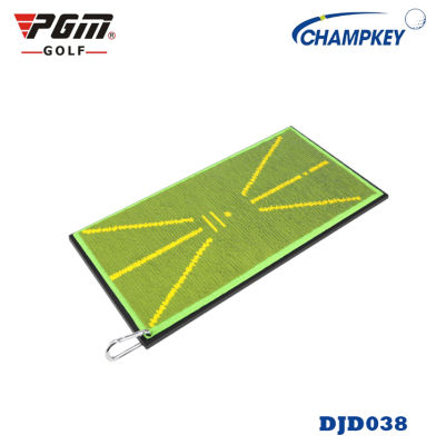 Champkey แผ่นพรมสำหรับฝึกซ้อมกอล์ฟ Mat PGM (DJD038) ตรวจเช็ครอย Divot golf display direction board hitting mat