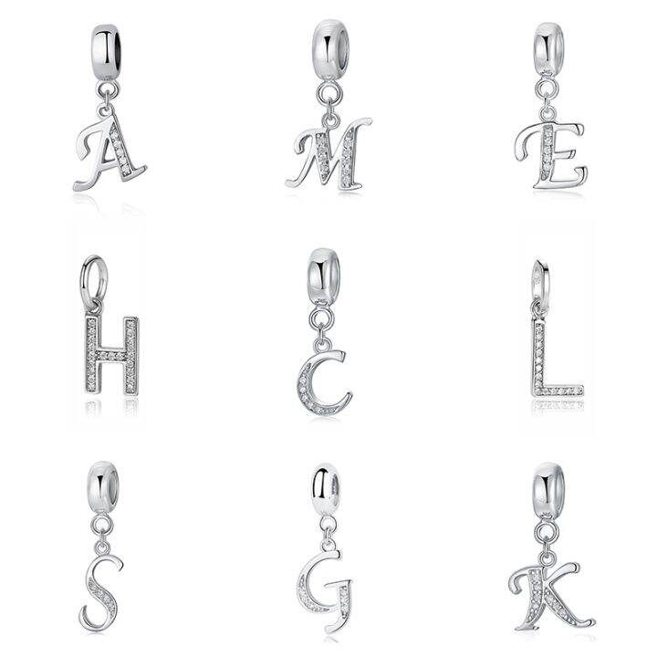 authentic-925-sterling-silver-charm-bead-vintage-a-z-letter-alphabet-dangle-charms-fit-pandora-original-bracelet-fine-jewelry