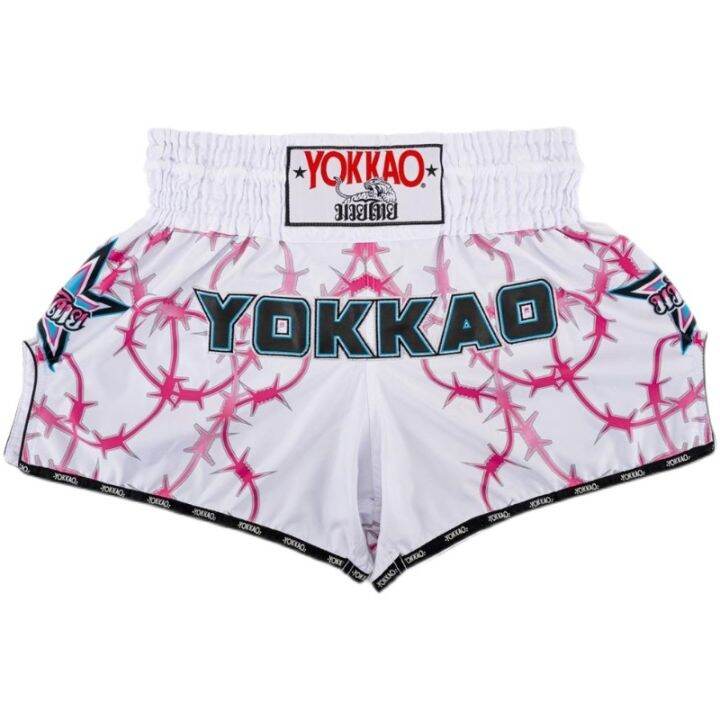 yokkao-กางเกงมวยไทยนำเข้าจากประเทศไทยแท้การต่อสู้-sanda-มวยต่อสู้กีฬากางเกงขาสั้นชายและหญิง-gratis-ongkir