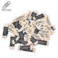 Bangqi ป้ายผ้าทำด้วยมือ50ชิ้นป้ายพิมพ์ลายปักอุปกรณ์เย็บผ้าแบบทำมือ