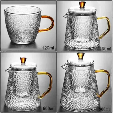 BORREY Induction Cooker Teapot High Borosilicate Heat Resistant Glass  Teapot Gas Stove Teapot Pu'er Flower Kettle Tea Filter Pot