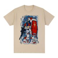 【New】Gundam Vintage เสื้อยืดน่ากลัวผ้าฝ้ายญี่ปุ่น Harajuku Street เสื้อผ้า Geek Men T เสื้อใหม่ Tee Tshirt Tops สตรี