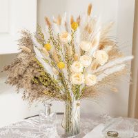 【cw】 62/98pcs Dried Pampas Bouquet Reed Bundle Luxury for Home/Wedding