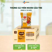 HCM & HN_Giảm 60K Thùng 12 gói Cá viên ngon Cầu Tre 500g x 12 gói