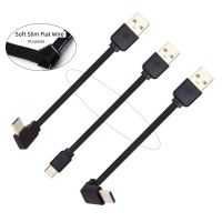 Soft Slim Flat USB C Cable USB 2.0 90 Degree Type-C Up Down Angled Data FPC FPV for samsung s21 hard drive tablet cellphone