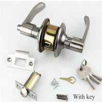 Bedroom Passage Door Lock Zinc Alloy Simple Toilet Copper Door Handle Mortise Locks Household Pure Copper Hardware Tool with Key