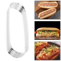 15Pcs Oval Tartlet Perforated Tart for Baking Stainless Steel Round Form Ring for Tart Mousse Pies Quiche