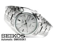 SEIKO 5 Automatic รุ่น SNKK65K1 นาฬิกาข้อมือผู้ชาย สายสแตนเลส สีเงิน - มั่นใจ ของแท้ 100% รับประกันสินค้า 1 ปีเต็ม