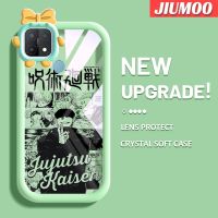 เคส JIUMOO สำหรับ OPPO A15 A35 A15s 4G เคสแฟชั่นลายตัวละครการ์ตูนสีสันสดใสน่ารักเล็กๆน้อยๆกล้องมอนสเตอร์ตัวนิ่มสำหรับเลนส์กันกระแทกแบบใสเคสมือถือเคสป้องกันซิลิโคนเรียบง่ายความคิดสร้างสรรค์โปร่งใส