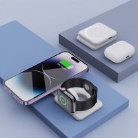 Foldable 2-in-1 Wireless Charger Suitable for IPhone/apple Watch/airpods Portable Charging Station for Travel  and Business Trip