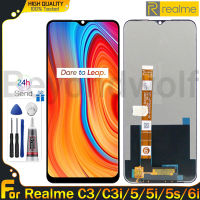 Beyondwolf Origina หน้าจอ LCD 6.5นิ้วสำหรับ Realme C3/C3i/Realme 5/5i/5S/6i เครื่องอ่านพิกัดจอแสดงผล LCD แบบสัมผัสหน้าจอแทนการประกอบสำหรับ C3 Realme C3i 5 5i 5S 6i RMX2020 RMX2021 RMX2030 RMX2032 RMX1925หน้าจอ LCD RMX2040 5S