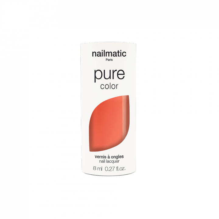 ยาทาเล็บ-วีแกน-nailmatic-pure-color-plant-based-nail-polish-sunny-coral-orange