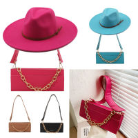 Fedoras Womens Hat Chain Rose Red Box Bag Fascinator Hat Fashion Ladies Hat Outdoor Travel Jazz Cap Brim 9.5CM Wholesale