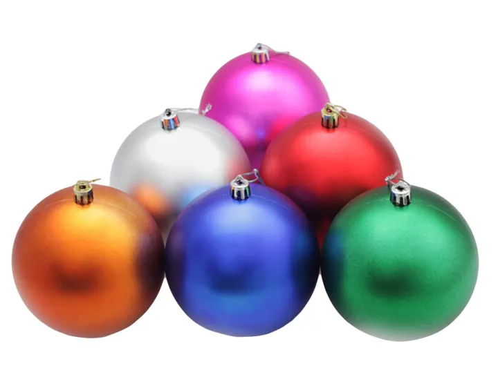 10CM Decorative Shiny Christmas Ball Ornament Pack of 6 (Golden) Lazada