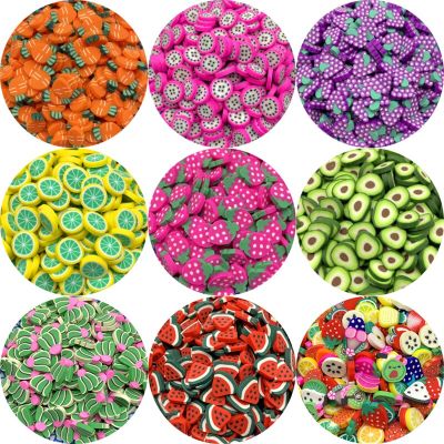 50pcs/Lot 10mm Clay Beads Round Shape Fruit Slices Polymer Clay Beads For Jewelry Making DIY Handmade Accessories DIY accessories and others