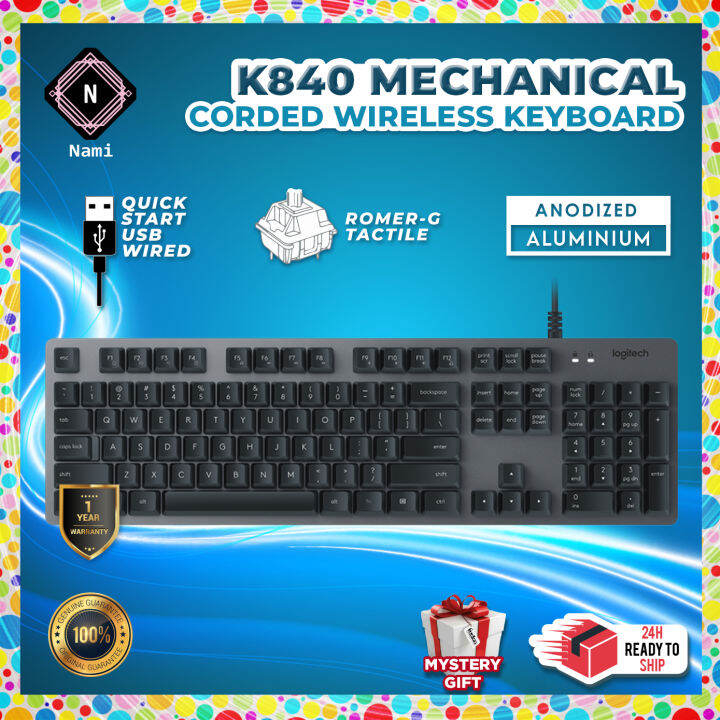 Logitech K840 Mechanical Keyboard with Romer G mechanical US Lazada