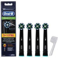 Oral B Cross Action สีดำ ข้ามการกระทำ 4 หัวแปรงสำรอง หัวแปรงสีฟันไฟฟ้า 4 pcs Black Replacement Electric Toothbrush Head