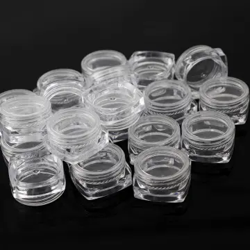 12Pcs Mini Clear Bead Containers Round Small Jewelry Bead Storage