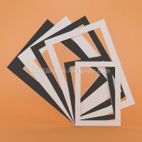 White/Black Photo Mats Rectangle A3/A4/A5 PaperBoard Mounts Textured Surface For Picture Frames Passe-Partouts Decor 12PCS/Lot