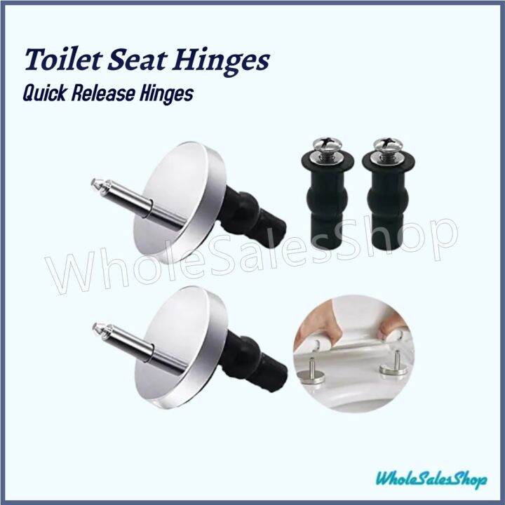 2Pcs Toilet Seat Hinges For Toilet Attachment Set Toilet Seat Cover