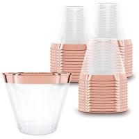 Plastic Cup 9 Oz Hard Disposable Cup Plastic Wine Glass Party Wedding Wine Glass Transparent Plastic Cup