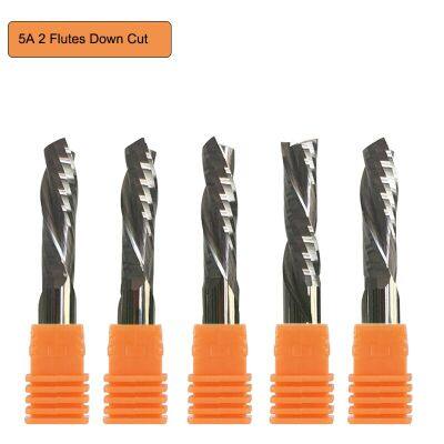 1pc 3.175mm 4mm 5mm 6mm AAA มือซ้าย 2 เกลียวขลุ่ย Bits Down Cut Carbide End Mill ซ้ายมือเครื่องตัดเกลียว