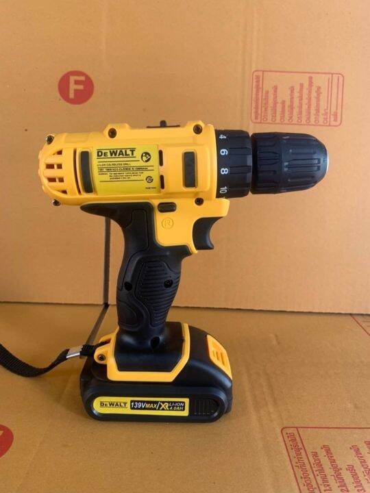 สว่านไร้สาย-dewalt-2-ระบบ-ธรรมดา-เจาะโลหะ-เจาะไม้-แรงดันไฟฟ้า-แบตเตอรี่-18-โวลต์