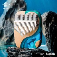 【YF】 Hluru Kalimba 17 21 Thumb Musical Instrument With Accessories Wood Whale
