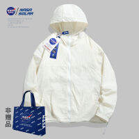 Nasa Solar ชุดกันแดดสำหรับผู้ชายผ้าไหมไอซ์ระบายอากาศระบายความเย็นเสื้อผ้าผิวเสื้อกีฬาสไตล์อเมริกันมีฮู้ดฤดูร้อนแบบบาง