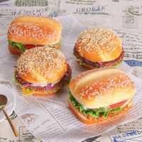 Simulation Fake Bread Hamburger Artificial Bread Foods Toy Dessert Shop DIY Window Display Photography Props Kitchen Model