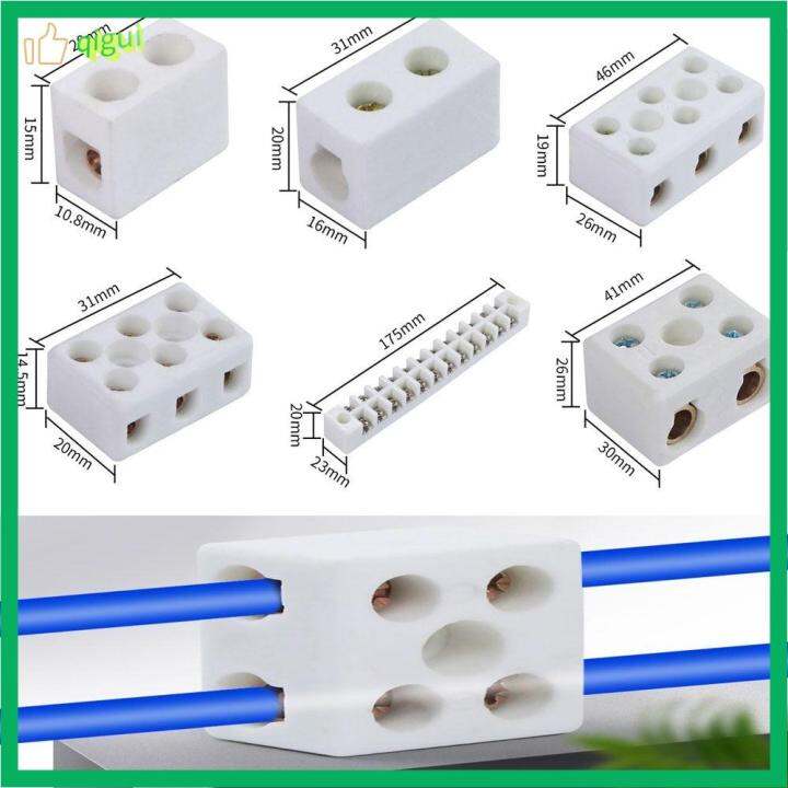 QIGUI 3 In 3 Out 4 In 4 Out Ceramic Wiring Terminal Block High ...