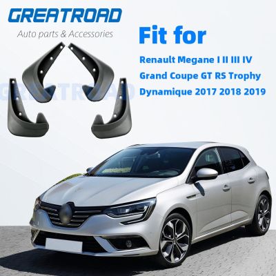 ชุด Mudflaps Mud Flaps Splash Guards Mudguards สำหรับ Renault Megane I II III IV Grand Coupe GT RS Trophy Dynamique 2017 2018 2019