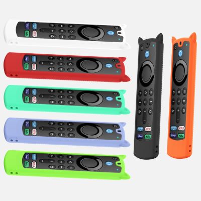 For Amazn Alexa Voice Remote (3rd Gen) Fire 4K TV Stick Silicone Case Protective Anti-Slip Cover Skin Remote Control Protector