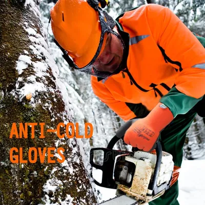 [COD] Northeast waterproof labor insurance men and women wear-resistant non-slip thickened cold-proof warm anti-freeze orange