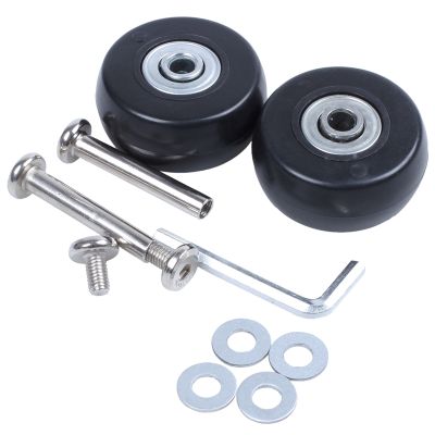 2 Sets of Luggage Suitcase Replacement Wheels Axles Deluxe Repair Tool OD 40mm