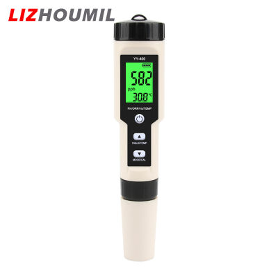 LIZHOUMIL 4 In 1เครื่องทดสอบเครื่องตรวจคุณภาพน้ำ H2/Ph/Orp/Temp สำหรับสระว่ายน้ำน้ำดื่มพิพิธภัณฑ์สัตว์น้ำ