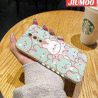 เคส JIUMOO สำหรับ Xiaomi Mi 9T Pro Redmi K20 Pro เคสการ์ตูน Happy Rabbit New Square ใหม่กรอบชุบพื้นผิวเคสซิลิกาเจลนิ่มกันกระแทกเคสมือถือฝาครอบป้องกันเลนส์กล้องถ่ายรูปรวมทุกอย่าง