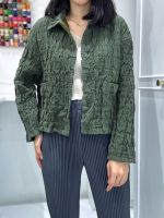 2MUAY รุ่น GJO5153 เสื้อคลุมพลีทคุณภาพ HANDMADE COLLAR BUTTON FRONT PLEAT JACKET / CARDIGAN 7 สี FREE SIZE