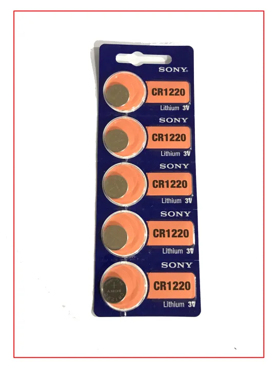 SONY CR1220 3V LITHIUM BATTERY 1 PAD / 5 PIECES Lazada PH