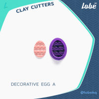 Decorative Egg A Clay Cutter/ Size 25/ Clay Tools/ Clay Earring Cutter/ Plastic Polymer Cutter/ Polymer Clay Cutter/รูปทรงไข่อีสเตอร์ A/ แม่พิมพ์กดดินโพลิเมอร์ทำต่างหู/ ทำเครื่องประดับ DIY