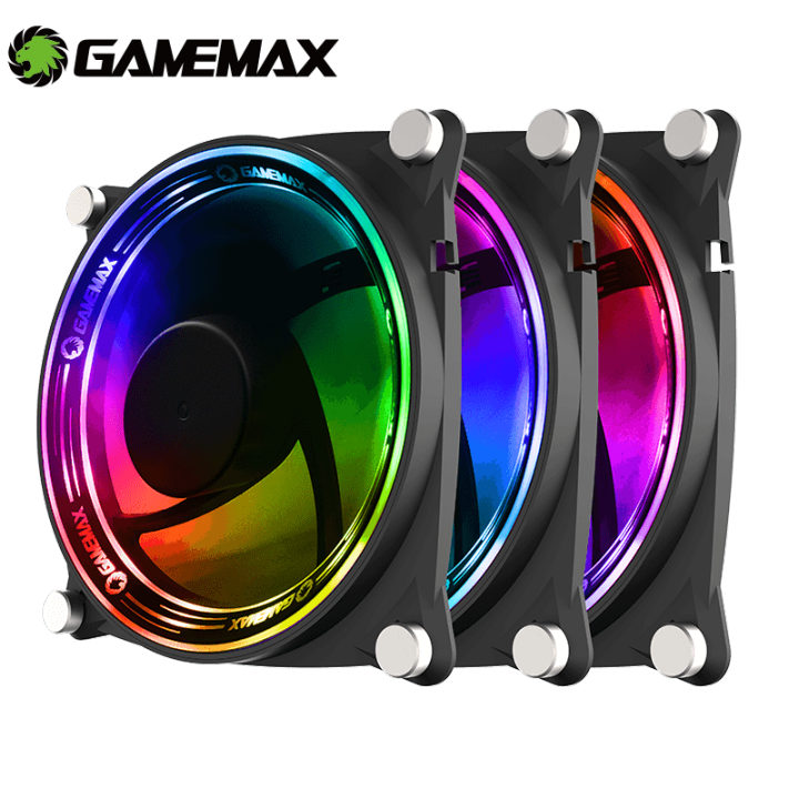 GameMax RB300 RGB PC Case Fan 120mm 5V 3pin Quiet AURA SYNC Colorful  Desktop Computer Cooler Cooling LED ARGB Fan