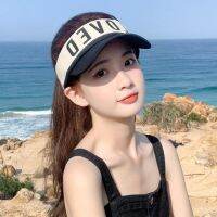 COD tjjs079 空顶遮阳帽女士夏季防晒遮阳无顶字母韩版ins网红款鸭舌太阳帽子 3ogc