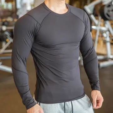 Long Sleeve Velvet Fleece Men's Sports & Fitness T Shirt - Men's