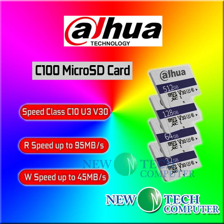 DAHUA C100 MicroSD UHSI Class 10, U1, U3, V10, V30 Memory Card Read Speed Up to 95MB/s(32GB