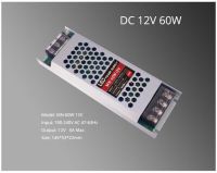 หม้อแปลงไฟฟ้าไฟบางเฉียบ Dc 12V 60W 150W Ac190-240v ไดรเวอร์สำหรับแถบไฟ Led แข็งบาร์