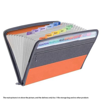 13 Compartments File Folder Organizer, File Box Organizer with Zipper, Fit A4 Paper, Banknote, Document Receipt D