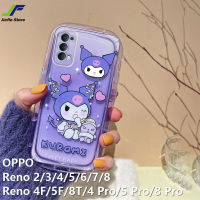 JieFie เคสโทรศัพท์เฮลโลคิตตี้น่ารักสำหรับ OPPO Reno 4F / 5F / 8T / 2 / 3 / 4 / 4 Pro / 5 / 5 Pro / 6 / 7 / 8 / 8 Pro Pro การ์ตูน Kuromi อบเชย Pochacco เคสโทรศัพท์ซองนุ่มกันกระแทกเคสคู่