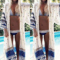 Hearyoสตรีบิกินี่Boho Beachwear Kimono BeachกระโปรงSarong Cardigan Coat