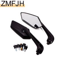 Motorcycle Handlebar Rearview Mirror Black ABS Plastic Rotatable Side Mirrors Rear View Mirrors Accessories Cafe Racer Mirror Mirrors