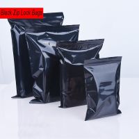 100pcs/lot Black Color Self Sealing Plastic Bagsziplock poly bags zipper bags zip lock storage bags free shipping